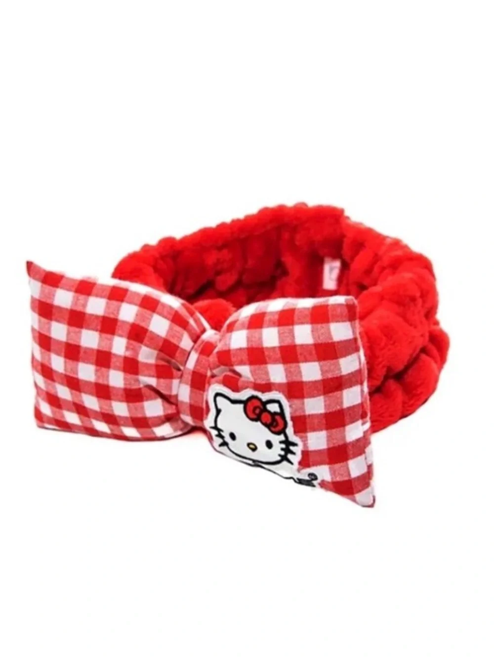 Hello Kitty Spa Headband Red White Gingham  Sanrio